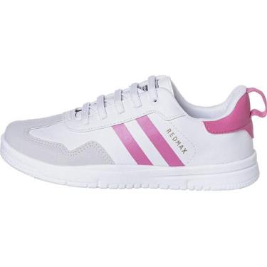 Imagem de Tênis Sapatênis Casual Menina Confortável - REDMAX, Branco, Pink, 32 B