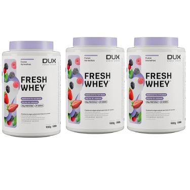 Imagem de Kit 3X Fresh Whey - 900g Frutas Vermelhas - Dux Nutrition-Masculino