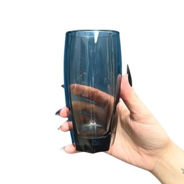 Imagem de Jogo de 10 Copo Florence Vidro Cinza 370ML Bebidas Drinks - PRATICASA