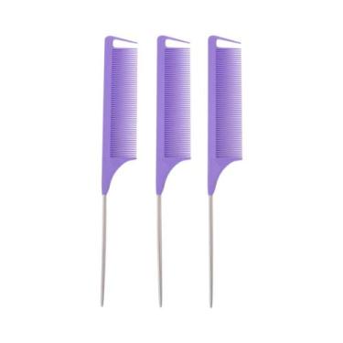 Imagem de Pentes Profissionais De 3 Agulhas Metálicas Para Distribuição E Tingim