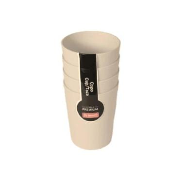 Imagem de Jogo de Copos São Bernardo Plástico Branco 4 Unidades 550ml, UNICA