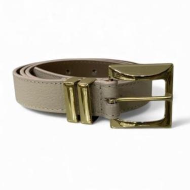 Imagem de Cinto Fino Feminino em Couro Fivela Quadrada 028 Vermelho M-Feminino