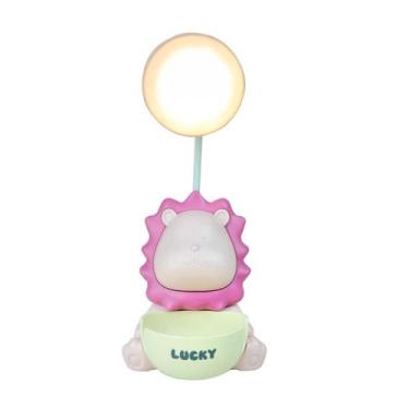 Imagem de Luminária de mesa divertida com apontador formato leão usb - Amigold, 