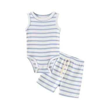 Imagem de Conjunto De Bodies E Calças De Algodão Para Bebês Meninos E Meninas, S