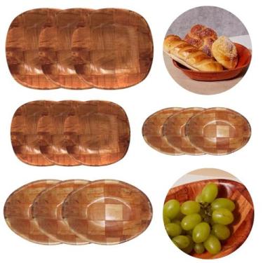 Imagem de Kit Gamelas de Bambu 12 Unidades Para Servir e Decorar - Chinatown