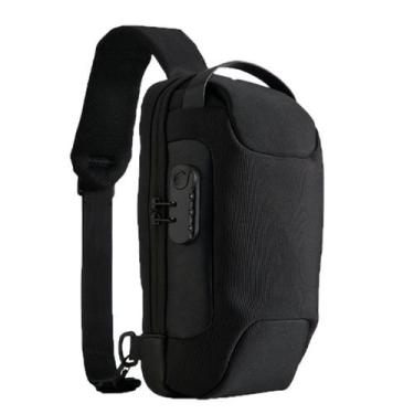 Imagem de Mochila Transversal Reforçada com Entrada USB Sistema Anti Furto - BEL