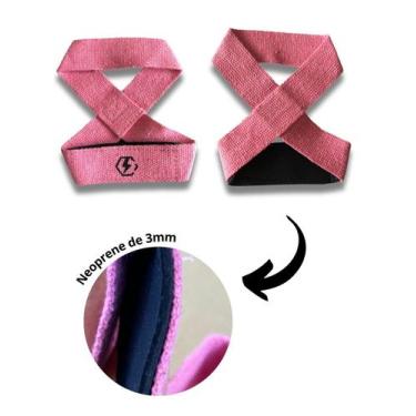 Imagem de Strap Oito Luva c/NEOPRENE Academia Musculação Treino Pesado - Endorfi