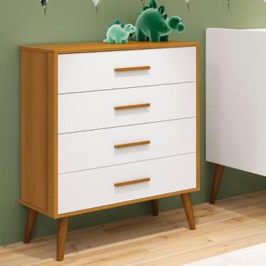 Imagem de Cômoda Infantil 4 Gavetas Isis - Móveis Reller