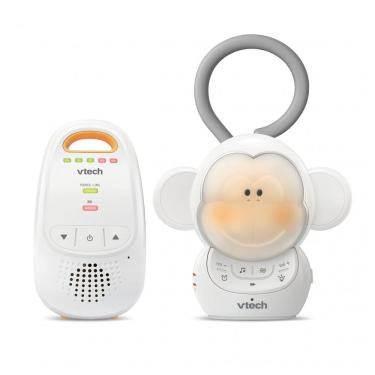 Imagem de Babá Eletrônica Áudio VTech Branco Luz Noturna Berço Portátil Bateria 8h DM1411
