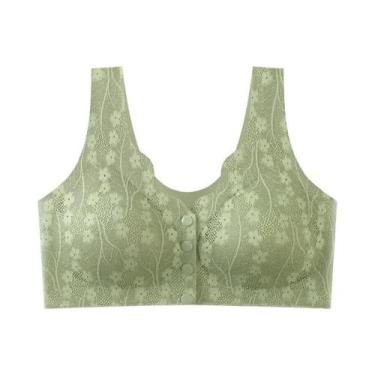 Imagem de Sutiã De Treino Em Renda Respirável Tamanho Grande Para Mulheres Idosa