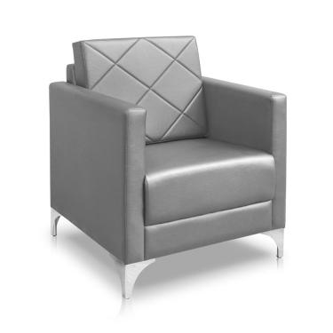Imagem de Poltrona Conforto Corino Cinza