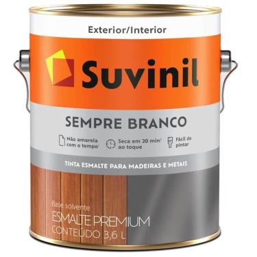 Imagem de Tinta Esmalte Brilhante Sempre Branco 3,6 Litros - 50579200 - SUVINIL