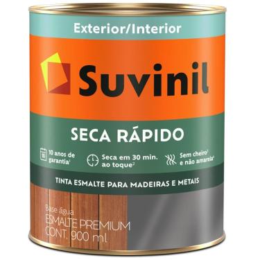 Imagem de Tinta Esmalte Sintético Acetinado Seca Rápido 900ml Branco - 53703933 - SUVINIL