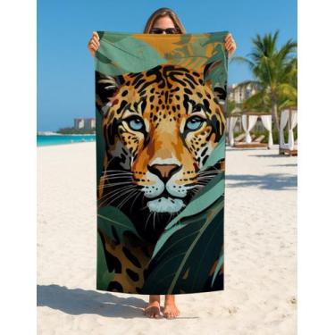 Imagem de Toalha De Banho Praia Estampa Animal Selvagem Arte Moderna - Use Thuco