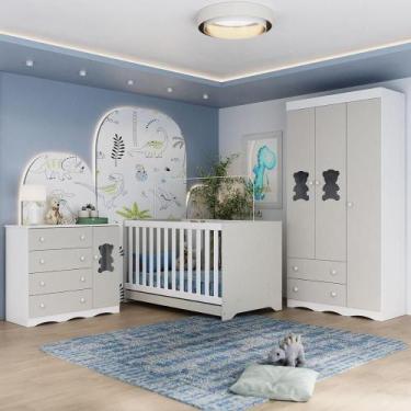 Imagem de Quarto de Bebê Completo com Berço Americano 3 em 1 Doçura Multimóveis 