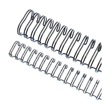 Imagem de Wire-o Garra Duplo Anel 7/8" para 180 fls Carta 2x1 Preto 50 und - Las