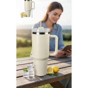 Imagem de Copo Térmico 1200ml Grande Com Alça E Canudo - Congratulations Store