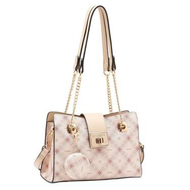 Imagem de Bolsa Feminina P Chenson CG85379 Monograma Contemporâneo Cor:Bege, Beg