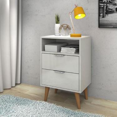 Imagem de Mesa Cabeceira Quarto Atenas Com 2 Gavetas - VITAMOV, Off White