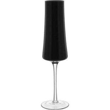 Imagem de Jogo 2 Taças Champanhe Home&co Vidro 210ml 26x7x7cm Preto - HOME & CO
