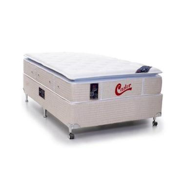 Imagem de Cama Box + Colchão Castor Solteiro Super Luxo Vitagel One Face 100x200
