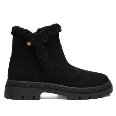 Imagem de Coturno Feminino Moleca Camurção Pelo Inverno Preto, Preto, 39