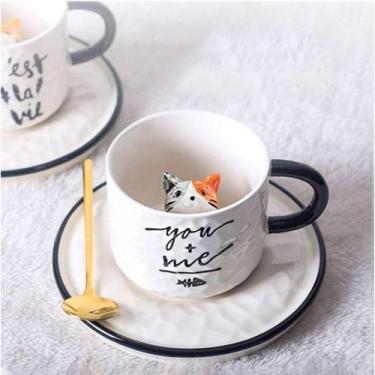 Imagem de Xícara You + Me 220ml Coffee With Cat - Global UP