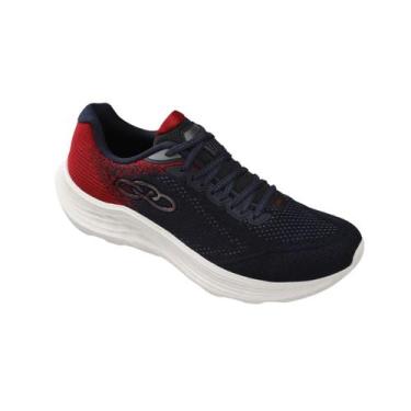 Imagem de Tênis Olympikus Index 4 - Masculino, Azul/Vermelho, 41