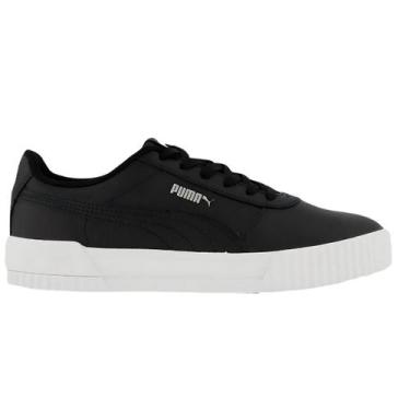 Imagem de Tênis Puma Feminino Carina L BDP Casual Couro, Preto, Preto, 36