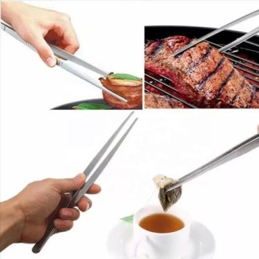 Imagem de Pinça Culinária De Inox Pegador Gastronomico De 22 Cm - Frigopro