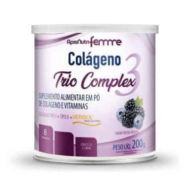 Imagem de Colágeno Trio Complex3 200g Sabor Frutas Roxas - APISNUTRI