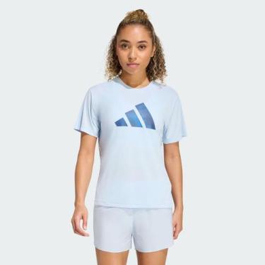 Imagem de Camiseta Adidas Running Ess Bl Feminina Azul, G