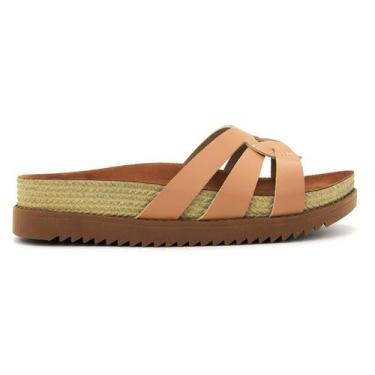 Imagem de Tamanco Feminina Moleca Original Confortavel Papete Flat 216, 35, Nude