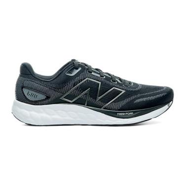 Imagem de Tênis New Balance Fresh Foam 680 v8 Masculino, 42, Preto, Branco