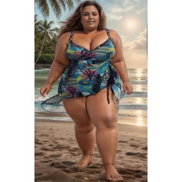 Imagem de Maio Batinha Vestidinho Big Plus Size Bojo Removivel Do TAM 46 ao 64 -