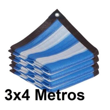 Imagem de Tela Sombrite para piscina Garagem Horta e Pergolado Azul e Branco, Di