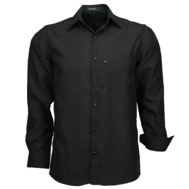 Imagem de Camisa Social Amil Microleve Masculina Clássica Manga Longa Não Amassa