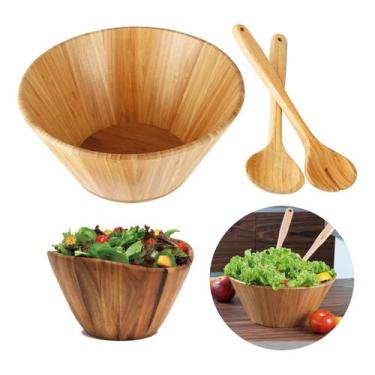 Imagem de Saladeira Bamboo Conjunto Para Salada 3 Peças Luxo - Mor