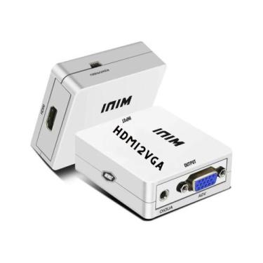 Imagem de Mini Conversor VGA F P2 para HDMI F Cabo USB de Alimentação - MD9