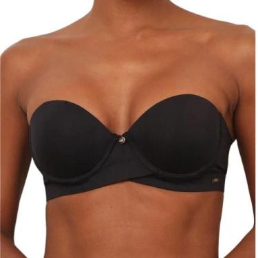 Imagem de Sutiã Sustentação Abraça Corpo sem alça Com Bojo - BR Lingerie, 46, Pr