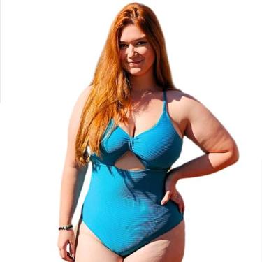 Imagem de Maiô Feminino Hidroginastica Proteção Uv50 Natação Boddy Plus Size 50 