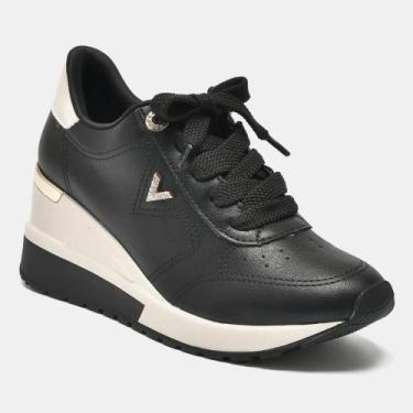 Imagem de Tênis Feminino Via Marte Salto Anabela 046-010, Preto, 39