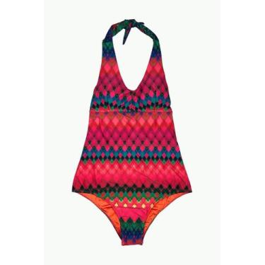 Imagem de Maiô Plus Estampado Arsié - Conforto e Estilo para o Verão, Alizarin c