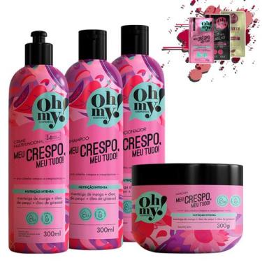 Imagem de Kit Oh My! Meu Crespo, Meu Tudo! 300ml - 4 item - Oh My Cosmetics