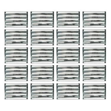 Imagem de Kit 20 Esteiras Flandres Pão Francês 4 Talas 7cm 50g 60x40 Prata para Padarias Imeca