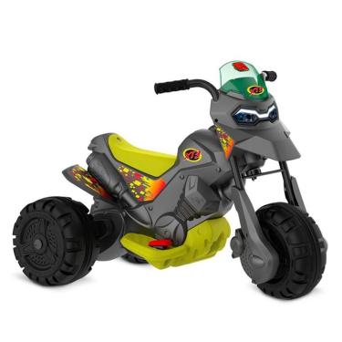 Imagem de Moto Elétrica Infantil Xt3 6V com Câmbio de Duas Marchas Cinza Brinquedos Bandeirante