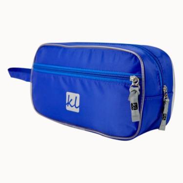 Imagem de Necessaire Organizadora Maquiagem Viagem Cor Azul Unissex - KAELLEN BO