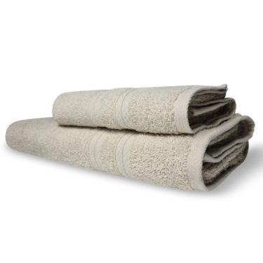 Imagem de Toalhas Lisboa Banho e Rosto 100% Algodão 430g-m2 Grossa Bege Beka