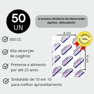 Imagem de Sache Absorvedor De Oxigênio - 300cc - 50 unidades embalados de 10 em 