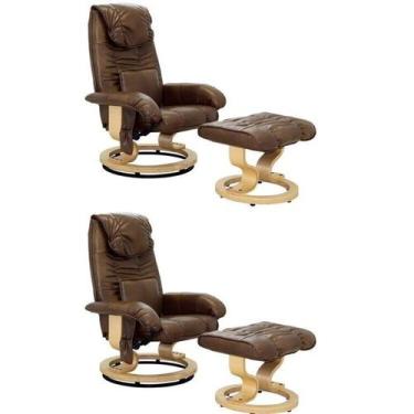 Imagem de Conjunto com 2 Poltronas de Massagem com Apoio para Pés Louisiana - Ri